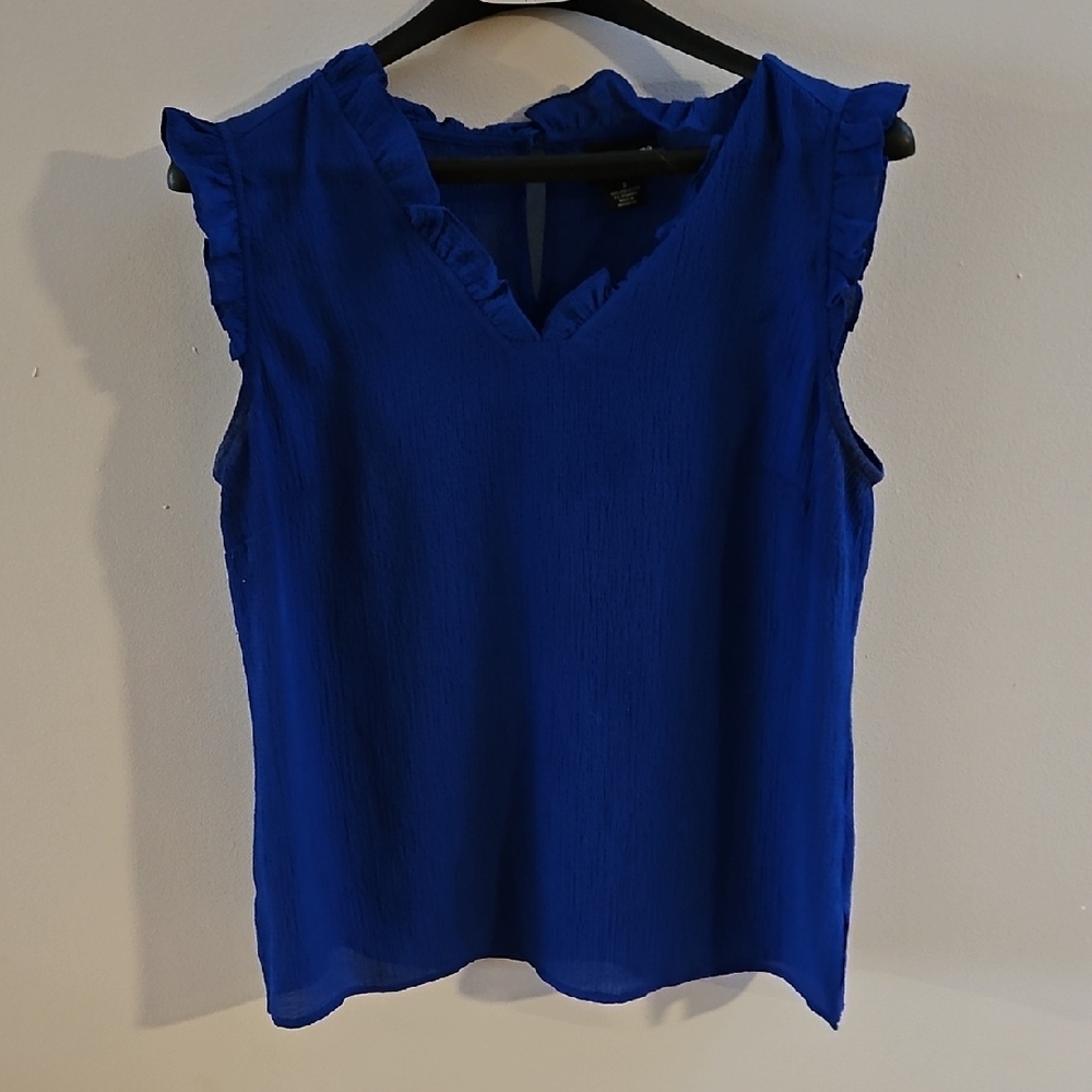 Liz Claiborne Royal Blue Sleeveless Blouse